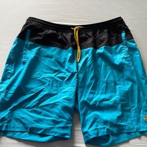 Blue & Black Tentree Men's Swim Trunks, XL
